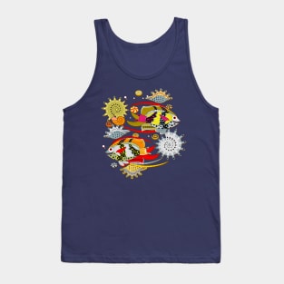 Illustration of decorative fishes. Tank Top